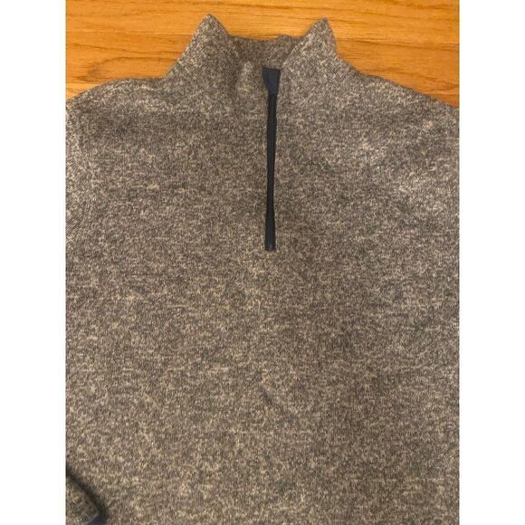 J. Crew, women's high neck, 1/4 zip, long sleeve fleece pullover size large - Picture 4 of 9